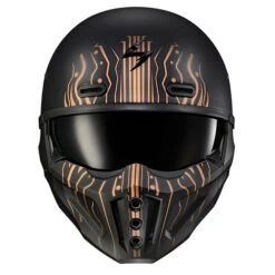 Scorpion Covert X Tribe Helmet -Motorcycle Helmet Store ScorpionExo Covert X Tribe MatteCopper Low Front 67616.1663717233