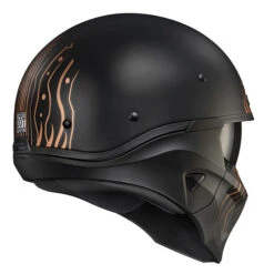 Scorpion Covert X Tribe Helmet -Motorcycle Helmet Store ScorpionExo Covert X Tribe MatteCopper34RearRight 68498.1663717239