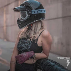 Torc T3 Retro Moto Helmet Solids -Motorcycle Helmet Store Torc T3 helmet on rider gloss black 94944.1650665901