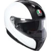 AGV Sportmodular Carbon/White Helmet -Motorcycle Helmet Store agv sportmodular helmet white front right 66055.1567547339