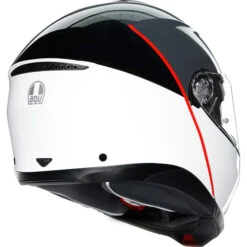 AGV Tourmodular Balance Helmet -Motorcycle Helmet Store agv tourmodular balance helmet white gray red back right 39808.1679838457