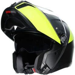 AGV Tourmodular Balance Helmet -Motorcycle Helmet Store agv tourmodular balance helmet yellow fluo gray front left 07841.1679838511