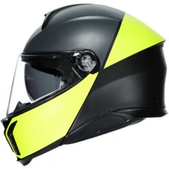 AGV Tourmodular Balance Helmet -Motorcycle Helmet Store agv tourmodular balance helmet yellow fluo gray left 53751.1679838476