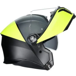 AGV Tourmodular Balance Helmet -Motorcycle Helmet Store agv tourmodular balance helmet yellow fluo gray right shield up 03002.1679838530