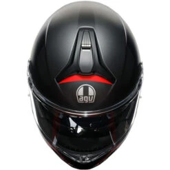 AGV Tourmodular Frequency Helmet -Motorcycle Helmet Store agv tourmodular frequency helmet gunmetal red top 57419.1679720336