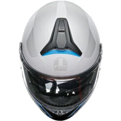 AGV Tourmodular Frequency Helmet -Motorcycle Helmet Store agv tourmodular frequency helmet light gray blue top 95944.1679720169