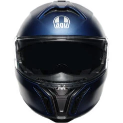 AGV Tourmodular Helmet -Motorcycle Helmet Store agv tourmodular galassia helmet matte blue front 31188.1679962904
