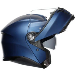 AGV Tourmodular Helmet -Motorcycle Helmet Store agv tourmodular galassia helmet matte blue right shield up 98022.1679962901