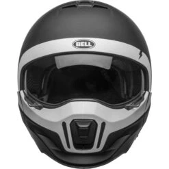 Bell Broozer Cranium Helmet -Motorcycle Helmet Store bell broozer helmet cranium matte black white front clear shield 59752.1578731465
