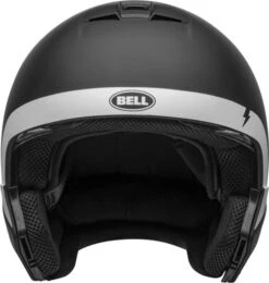 Bell Broozer Cranium Helmet -Motorcycle Helmet Store bell broozer helmet cranium matte black white no chinbar front 00656.1578731485