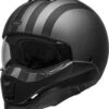 Bell Broozer Free Ride Helmet -Motorcycle Helmet Store bell broozer helmet free ride matte gray black front left clear shield 76939.1578731842