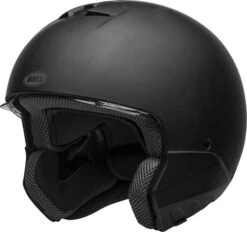 Bell Broozer Helmet Solid 36 Bell Broozer Helmet Solid -Motorcycle Helmet Store bell broozer helmet matte black no chinbar front left 27853.1578729917