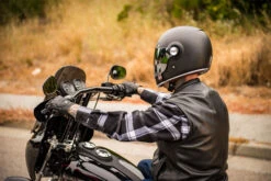 Bell Bullitt Carbon TT Helmet -Motorcycle Helmet Store bell bullitt carbon helmet on rider 58882.1671246274