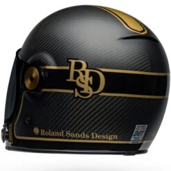 Bell Bullitt Carbon RSD Player Helmet -Motorcycle Helmet Store bell bullitt carbon rsd player helmet matte gloss black gold back left 51415.1696993036