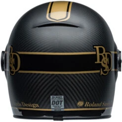 Bell Bullitt Carbon RSD Player Helmet -Motorcycle Helmet Store bell bullitt carbon rsd player helmet matte gloss black gold back 92465.1696993042