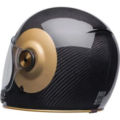 Bell Bullitt Carbon TT Helmet -Motorcycle Helmet Store bell bullitt carbon tt helmet gloss black gold back left 00338.1671089511