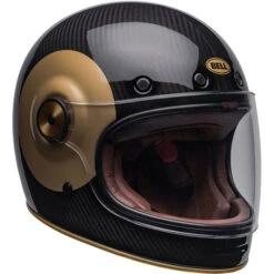 Bell Bullitt Carbon TT Helmet -Motorcycle Helmet Store bell bullitt carbon tt helmet gloss black gold front right 37320.1671089498