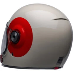 Bell Bullitt TT Helmet -Motorcycle Helmet Store bell bullitt tt helmet vintage white oxblood back left 32850.1671086699