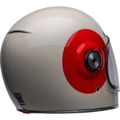 Bell Bullitt TT Helmet -Motorcycle Helmet Store bell bullitt tt helmet vintage white oxblood back right 85706.1671086703