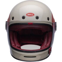 Bell Bullitt TT Helmet -Motorcycle Helmet Store bell bullitt tt helmet vintage white oxblood front 92235.1671244682