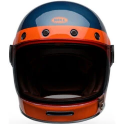 Bell Bullitt Vader Helmet -Motorcycle Helmet Store bell bullitt vader helmet gloss dark blue orange front 77495.1696992294