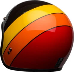 Bell Custom 500 Riff Helmet -Motorcycle Helmet Store bell custom 500 riff helmet gloss black yellow orange red back left 08703.1696755322