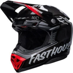 Bell Moto-10 Spherical Fasthouse Privateer Helmet -Motorcycle Helmet Store bell moto 10 spherical fasthouse privateer helmet gloss black red front left 76977.1672306448