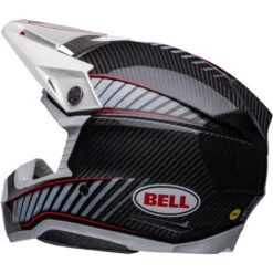 Bell Moto-10 Spherical Rhythm Helmet -Motorcycle Helmet Store bell moto 10 spherical le rhythm helmet gloss black white back left 33073.1696777519