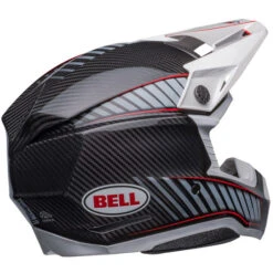 Bell Moto-10 Spherical Rhythm Helmet -Motorcycle Helmet Store bell moto 10 spherical le rhythm helmet gloss black white back right 92244.1696777546