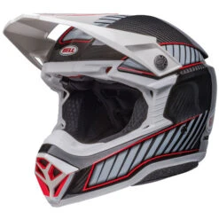 Bell Moto-10 Spherical Rhythm Helmet -Motorcycle Helmet Store bell moto 10 spherical le rhythm helmet gloss black white front left 23486.1696777502