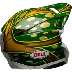 Bell Moto-10 Spherical McGrath Replica 22 Helmet -Motorcycle Helmet Store bell moto 10 spherical mcgrath replica 22 helmet gloss gold green back right 95419.1672306722