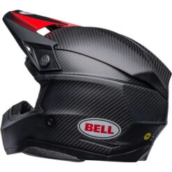 Bell Moto-10 Spherical Satin Helmet -Motorcycle Helmet Store bell moto 10 spherical satin helmet gloss red black back left 24954.1697540373
