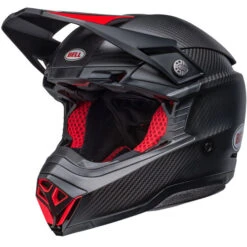 Bell Moto-10 Spherical Satin Helmet -Motorcycle Helmet Store bell moto 10 spherical satin helmet gloss red black front left 91882.1697540354