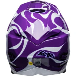 Bell Moto-10 Spherical Slayco Helmet -Motorcycle Helmet Store bell moto 10 spherical slayco helmet gloss purple white back 19125.1672306191