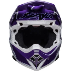 Bell Moto-10 Spherical Slayco Helmet -Motorcycle Helmet Store bell moto 10 spherical slayco helmet gloss purple white front 26293.1672306171