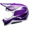 Bell Moto-10 Spherical Slayco Helmet -Motorcycle Helmet Store bell moto 10 spherical slayco helmet gloss purple white left 17284.1672306145