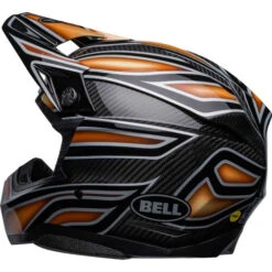 Bell Moto-10 Spherical Webb Marmont Helmet -Motorcycle Helmet Store bell moto 10 spherical webb marmont helmet black copper back left 25347.1672231021