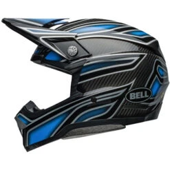 Bell Moto-10 Spherical Webb Marmont Helmet -Motorcycle Helmet Store bell moto 10 spherical webb marmont helmet gloss north carolina blue left 72753.1696764386