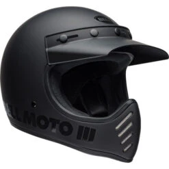 Bell Moto 3 Classic Helmet -Motorcycle Helmet Store bell moto 3 classic helmet blackout front right 30065.1671100498