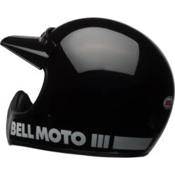 Bell Moto 3 Classic Helmet -Motorcycle Helmet Store bell moto 3 classic helmet gloss black back left 91891.1671100383