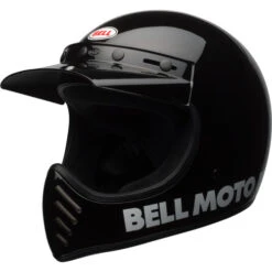 Bell Moto 3 Classic Helmet -Motorcycle Helmet Store bell moto 3 classic helmet gloss black front left 73998.1671100370