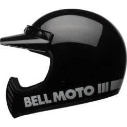 Bell Moto 3 Classic Helmet -Motorcycle Helmet Store bell moto 3 classic helmet gloss black left 35083.1671100361