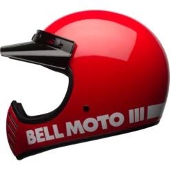 Bell Moto 3 Classic Helmet -Motorcycle Helmet Store bell moto 3 classic helmet gloss red left 23964.1671100405