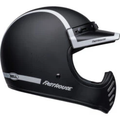 Bell Moto 3 Fasthouse Old Road Helmet -Motorcycle Helmet Store bell moto 3 helmet fasthouse the old road matte gloss black white right 90776.1675944099
