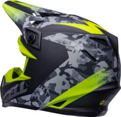 Bell Moto-9 MIPS Venom Helmet -Motorcycle Helmet Store bell moto 9 mips helmet venom matte black camo hi viz yellow back left 90794.1632323317