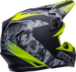 Bell Moto-9 MIPS Venom Helmet -Motorcycle Helmet Store bell moto 9 mips helmet venom matte black camo hi viz yellow back right 80049.1632323324