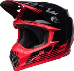 Bell Moto-9 MIPS Louver Helmet -Motorcycle Helmet Store bell moto 9 mips louver helmet gloss black red front left 70463.1633277195