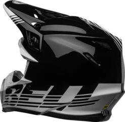 Bell Moto-9 MIPS Louver Helmet -Motorcycle Helmet Store bell moto 9 mips louver helmet gloss black white back left 95056.1633277195