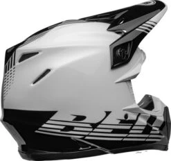 Bell Moto-9 MIPS Louver Helmet -Motorcycle Helmet Store bell moto 9 mips louver helmet gloss black white back right 18319.1633277195