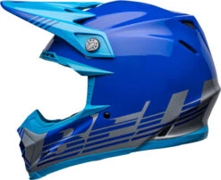 Bell Moto-9 MIPS Louver Helmet -Motorcycle Helmet Store bell moto 9 mips louver helmet gloss gray blue left 47378.1633277195